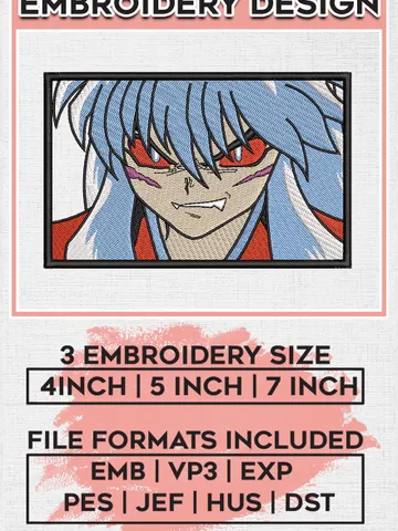 InuYasha Embroidery Designs, InuYasha Logo Embroidery Files, InuYasha Machine Embroidery Patterm EMB_ANIME_71 $6.99