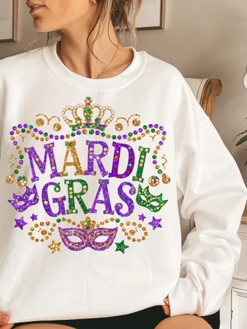 Mardi Gras PNG, Retro Mardi Gras Png, Fleur De Lis Png, Brushstroke Mardi Gras Png, Glitter, King Cake Png, Louisiana Crawfish Png $3.62