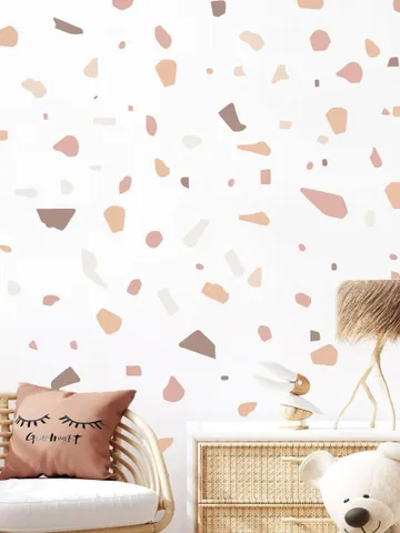 Terrazzo Wall Decals - Terrazzo Wall Sticker, Muted Terrazzo Decal h190 $38.99