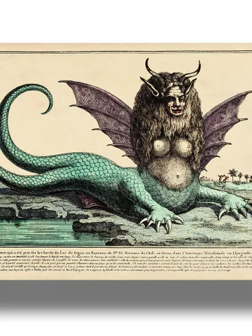 Harpies are semi-female semi-birds. Monster from ancient mythology. $21.00