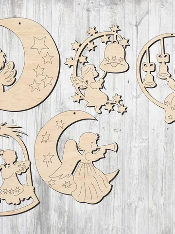 Digital Template Cnc Router Files Cnc Christmas Figurines Files for Wood Laser Cut Pattern $6.50
