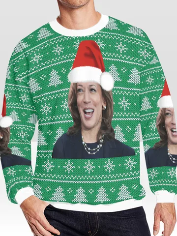 Kamala Harris Ugly Christmas Sweater, Christmas Sweatshirt $60.00
