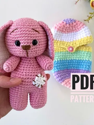 Crochet pattern Bunny in egg - Amigurumi rabbit pattern - stuffed animal - English Pdf tutorial $9.75
