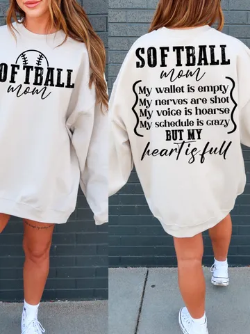Softball Mom Wallet is Empty Heart is Full Shirt, Softball mom svg, Softball mother svg, PNG Digital Download $4.84