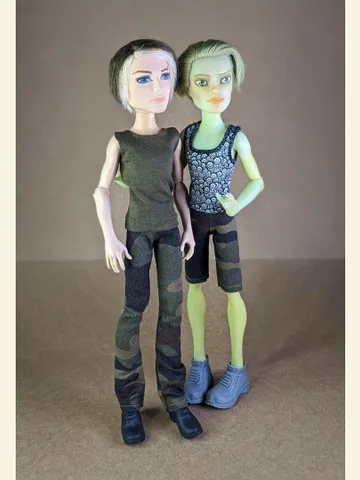 Handmade Camo denim pants or shorts for 1/6 scale boy dolls $10.00