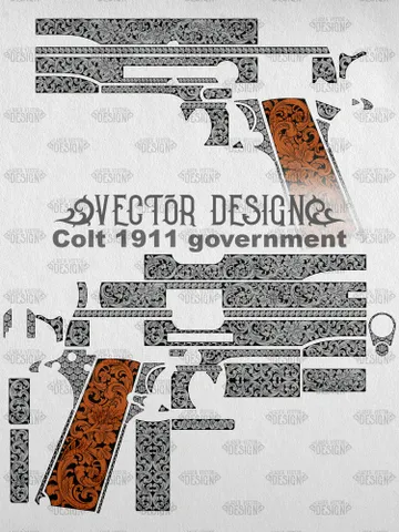 VECTOR DESIGN Colt 1911 government Scrollwork 6 $100.00