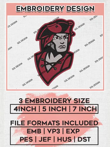 Colgate Raiders Mascot Embroidery Designs, NCAA Logo Embroidery Files, NCAA Colgate Raiders Logo, NCAA Embroidery Designs, Machine Embroidery Designs, Digital Download $6.99