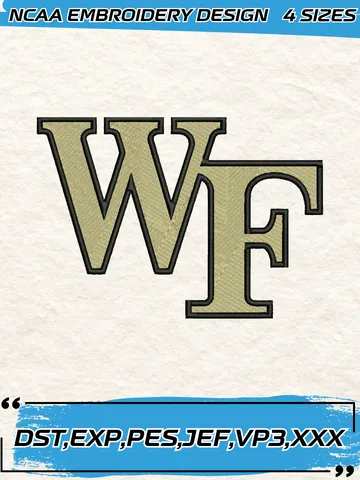 Wake Forest Demon Deacons Embroidery Design,NCAA Logo Embroidery Design,Machine Embroidery Design File,4 Sizes, Digital Download $4.99