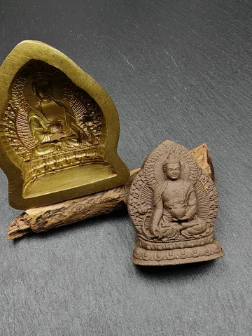 Medicine Buddha Tsa Tsa Mold,4.5cm Height Bhaisajyaguru ,Gandhanra Unique Tibetan Buddha Statue Mould For Making Clay Statue,Tsha Tsha $129.99