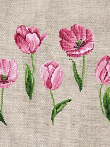 Tulips cross-stitch set patterns machine embroidery designs digital embroidery pattern clothing décor embroidery motif flower embroidery $15.01