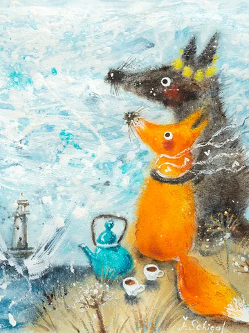 Original work by Julia Schigal "Ocean of Hope" - watercolor, gouache $159.00