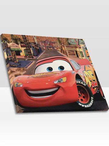 Lightning McQueen Cars Frame Canvas Print, Wall Art Home Decor Poster $24.00