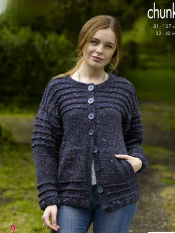 Cardigan knitting pattern sweater long cropped cardigan women ladies pdf instant download $6.68