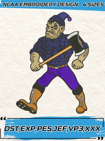 Stephen F Austin State Embroidery Designs, Football Team NFL Machine Embroidery Digitized Pes Files, 4 Sizes, Digital Download $4.99