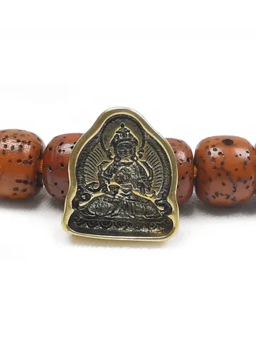 Gandhanra Handmade Tibetan Mala Pendant,Mini Vajrasattva Tsa Tsa Mold Pendant, Prayer Beads Accessories,Made of Brass $12.99