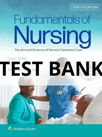 Test Bank for Fundamentals of Nursing 10th Edition by Taylor