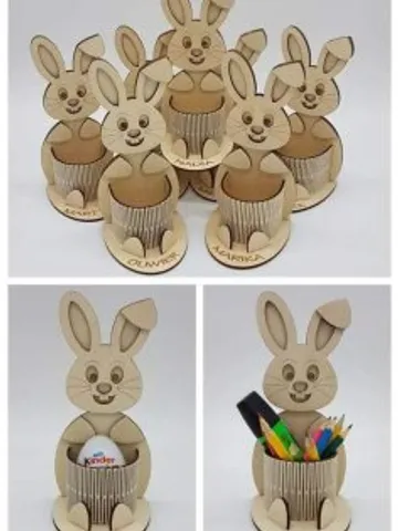 Digital Template Cnc Router Files Cnc Easter Bunny Files for Wood Laser Cut Pattern $6.50