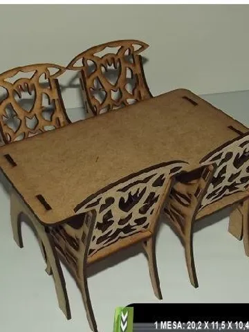 Digital Template Cnc Router Files Table and Chairs Cnc for Wood Laser Cut Pattern $6.50