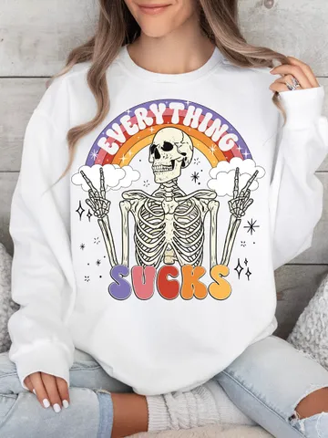 Everything Sucks PNG-Funny Sublimation Digital Design Download-adult humor png, sarcastic png, skeleton png, png for adults, colorful png $3.72