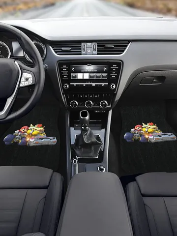 Mario Kart Front Car Floor Mats Set of 2 $69.97