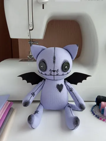Handmade Cat Doll – Purple $63.00