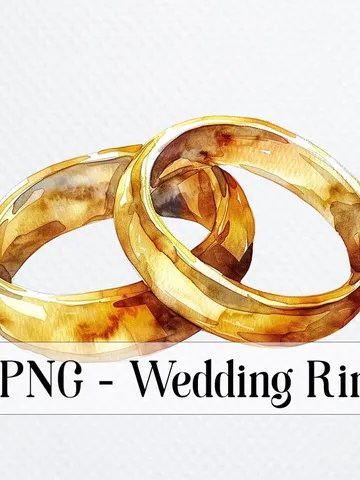 10 Wedding Rings PNG Bundle, Wedding Watercolor Clipart for sublimation, Wedding High Quality PNGs pack, Digital download, Paper crafts $2.64