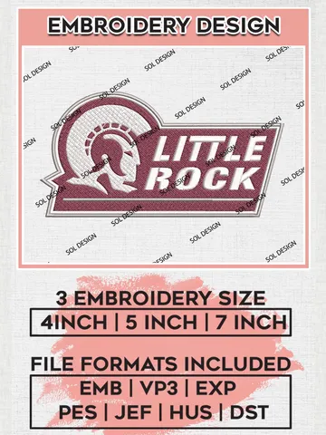 Little Rock Trojans Logo Machine Embroidery Design, NCAA Little Rock Trojans Embroidery Design Design files, NCAA Embroidery Designs, NCAA Machine Embroidery Designs, Digital Download $6.99