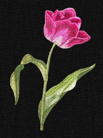 Tulip artistic machine embroidery design digital embroidery pattern home and clothing décor embroidery motif floral design flower embroidery $10.39