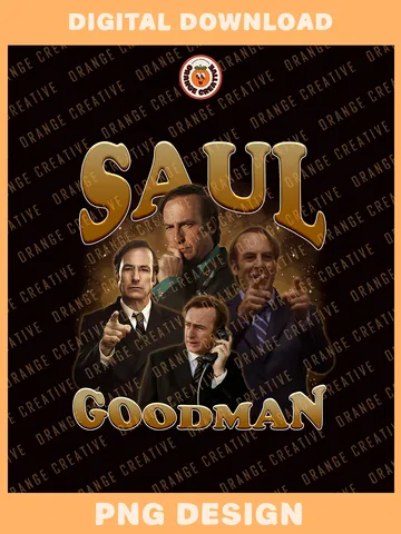 Vintage Saul Good Man Bootleg T-shirt PNG, 90s Bootleg Template, Graphic Saul  PNG Files, Custom Bootleg Music Tee, Digital Download
