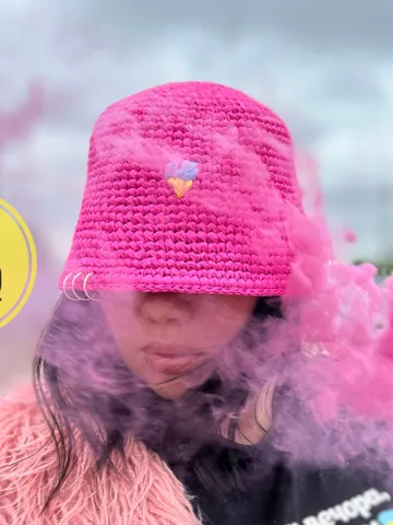Pink bucket hat crochet pattern PDF, digital instant download, video tutorial, summer hat, eurovision 2022, kalush $6.00