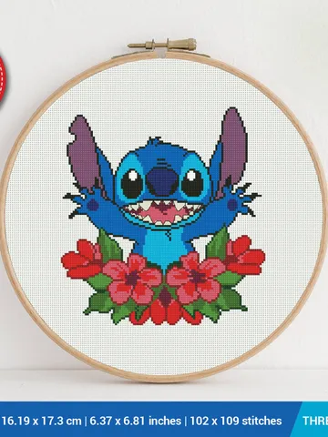 Lilo and Stitch Aloha Cross stitch pattern | Embroidery Pattern | Instant Download | Embroidery Designs $4.60