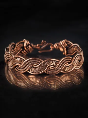 Wire wrapped copper bracelet for woman Antique style copper jewelry WireWrapArt