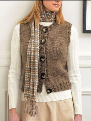 Vest waistcoat knitting pattern sleeveless cardigan pdf easy women chunky waistcoat instant download $6.68