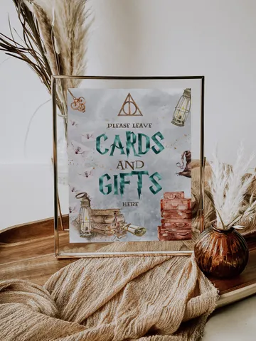 CARDS AND GIFTS; Wizard Baby Shower; Magic School Baby Shower template; Instant Download; ms7 $7.55