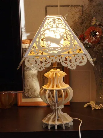 Digital Template Cnc Router Files Cnc Lamp Deer Files for Wood Laser Cut Pattern $6.50