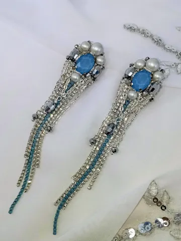 Handmade luxury long crystal earrings with swarovsky pearls, bridal earrings, statement earrings, wedding earrings $60.00