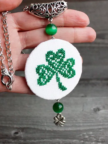 Good luck car charms rear view mirror personalized Irish car hanging ornament shamrock Ireland clover car accessories for women Celtic gift