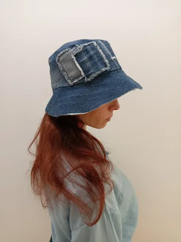 Denim bucket hat