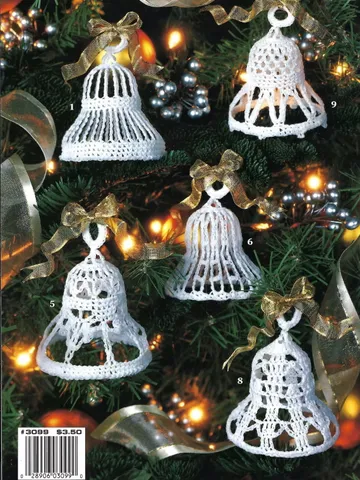 Christmas Bells Ornaments Vintage Crochet Pattern PDF Christmas Tree Toys Crochet $3.00