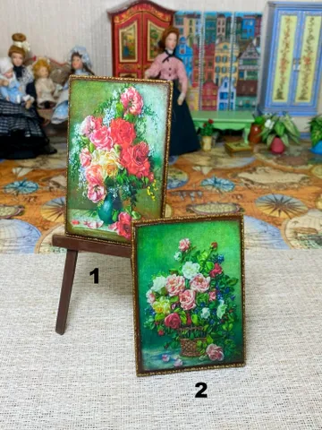 Painting for a doll's house. Photo print. 1:12. Dollhouse miniature. $35.00