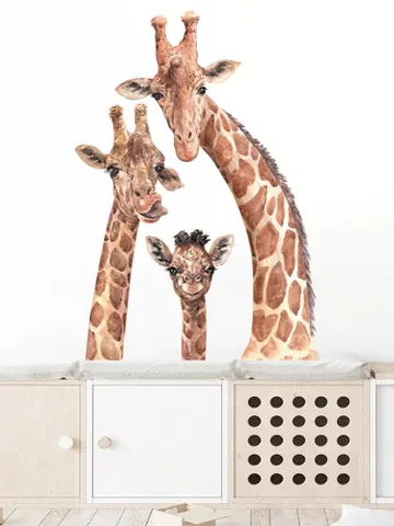 Giraffe Wall Decal Kids Nursery Watercolor Stickers z3336 $27.99