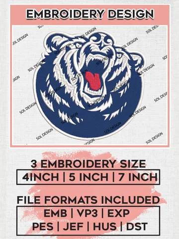 Belmont Bruins Embroidery Designs, NCAA Logo Embroidery Files, NCAA Belmont Bruins Logo, NCAA Embroidery Designs, Machine Embroidery Designs, Digital Download $6.99
