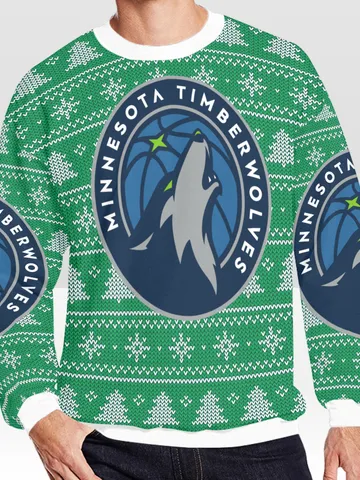 Minnesota Timberwolves Ugly Christmas Sweater, Christmas Sweatshirt $60.00