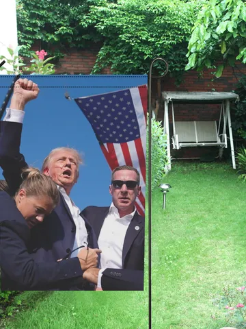Trump Assasination Garden Flag, Trump Shot Election $30.00