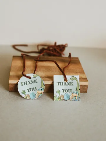 Editable Thank You sticker Dinosaur First Birthday thank you label; Dinosaur Party; Dinosaur Party Birthday Instant Download; di1 $8.13
