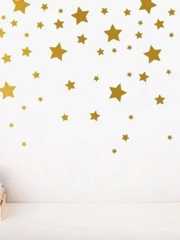 Star Wall Decals - Gold Star Decals, Nursery Wall Decals, Star Wall Stickers, Removable Wall Decals, Kids Wall Decor , Nursery Decor ga37 $28.99