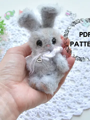Amigurumi bunny crochet pattern, bunny toy pattern, Bunny doll handmade, Handmade stuffed bunny, Handmade bunny plushie $4.90