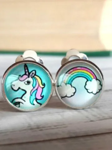 Unicorn Clip on Earrings for girls $35.89