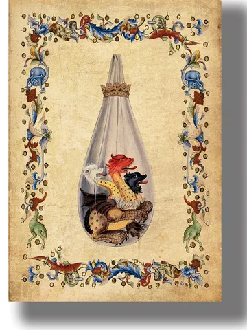 Alchemical Dragons from the ancient treatise of Salomon Trimosin "Splendor Solis". $21.00