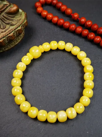 Gandhanra Tibetan Amber Beads Bracelet, 26 Beads,9.8" $169.99